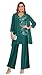 Bolodoo 3Pcs Pant Suit Sets Mother of The Bride Dress Chiffon Outfit Jumpsuit for Women with Jacket Champagne Size 6