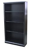 60 in. Poplar Open Bookcase with Plain Base European Dark Blue