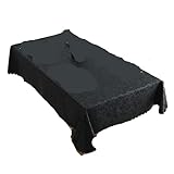 SNGUOQ Manteles Mantel Impermeable for Mesa, Mantel Rectangular, Mantel Redondo, Cubierta de Mesa Antideslizante for decoración de Boda, Mesa de Comedor Manteles Comedor(Black,(152x259cm) Rectangle)