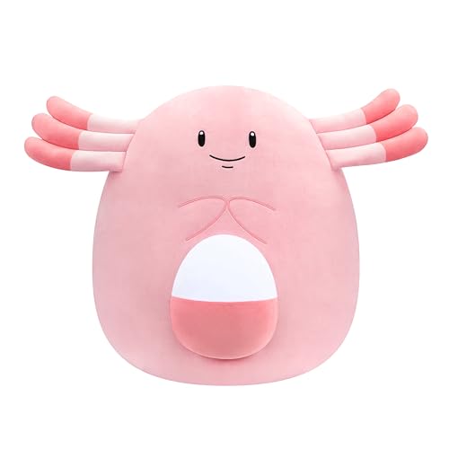 Pokémon Pokemon Squishmallows – 50 cm Chansey – 20 pulgadas rosa / blanco peluche juguete – juguete oficial para niños de 2 años