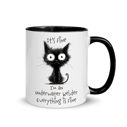 Funny Gifts for Underwater Welder Mug - Black Color Accent - Sarcastic Birthday Christmas for Underwater Welder Staff Employee Offshore Welder Commercial Diver - 11oz Coffee Cup