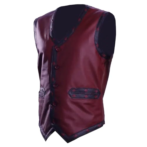 Mens Embroided Maroon Warriors Vest - James Remar Ajax Michael Beck Gilet4