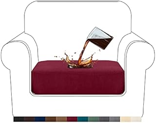 Granbest Premium Water-Repellent Sofa Seat Cushion Covers High Stretch Jacquard Fabric Couch Seat Slipcover Protector for 3 seater sofa (3 seater, Beige)