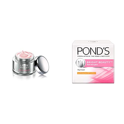 Image of Lakme Absolute Perfect Radiance Skin lightening /Brightening Night Creme 50 g And Pond's White Beauty Anti Spot Fairness SPF 15 Day Cream, 35g