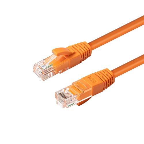 Câble réseau CAT6A UTP 30m orange LSZH cordon RJ45 haut débit