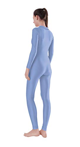 Image of speerise Women's Jumpsuits Long Sleeve Zipper Turtleneck One Piece Bodycon for Yoga Clubwear