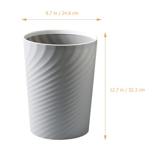 Caneca de basura de plástico gris para cocina SECFOU miniatura 2