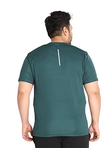 Image of CHKOKKO Men's Polyester Regular Fit Solid Sports T-Shirt