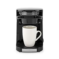 Butler Kaffeemaschine, Filterkaffeemaschine, Coffee Machine, Kaffemaschine ohne Thermoskanne - 2 Porzellantassen - 0,25 L - 450 W - energiesparend - automatische Abschaltung - Nylonfilter - schwarz – Ansicht 2
