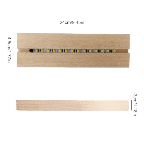 Base de pantalla LED rectangular con interruptor USB y 7 colores para estatuas y joyas 6