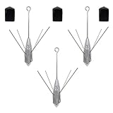 Fishing Sinker Weights Lead Surfing Casting Spider Sinkers Long Tail Fishing Sinkers Fishing Equipment for Catfish Saltwater Ocean Beach Sand (3oz - 3pcs)