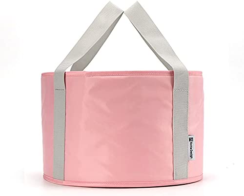 Folding Bucket Collapsible Outdoor Bucket Portable Travel Basin 15L Heat Preservation Waterproof Tub for Foot Soaking Bath, Fishing, Hiking Camping, Washing Dish