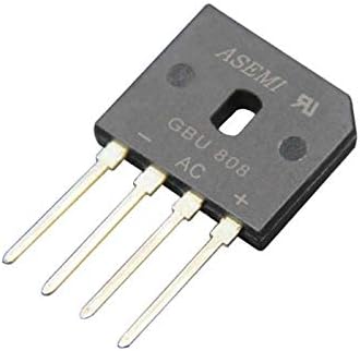 10x GBU808/GBU8K Flat Bridge Rectifier Diode Through Hole 8A 800v High Frequency Medium