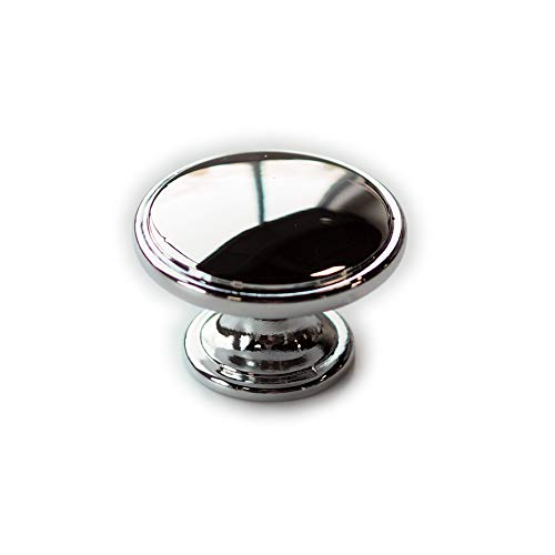 Handle & Home 38mm Polished Chrome Knob Round Cabinet Cupboard Door Drawer Pull Wardrobe Furniture