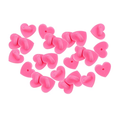 Homoyoyo 100piezas Broche De Corazón Rosa Hebillas De Broche Alfileres De Prendedores De Corbata Para Accesorios De Bisutería