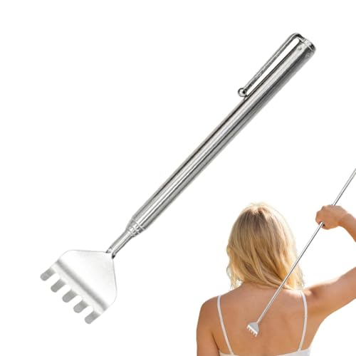 Gratte-dos pour Femme,Râpe en acier inoxydable compacte et télescopique - Modèle pliable et télescopique,Pour Épaules, Muscles, Jambes, Colonne, Maison, Bureau, Salle de Sport, Voiture, Voyage