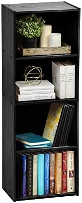 Iris Ohyama, Cabinet with 3 shelving/Wooden storage with shelves/Bookcase/Side furniture, Easy assembly, Modular, Design, Office, Living Room,Bedroom - Basic Storage Shelf - CX-3 - Grey Oak