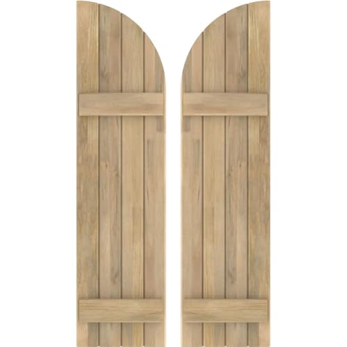 Americraft Four Board Joined Shutters Arch Top
