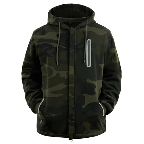 LBL Leading the Better Life Men's Zip Up Hoodie Long Sleeve Fleece Hooded Sweatshirt with Zipper Pockets