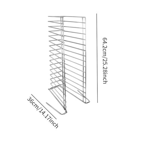 15-Tier Portable Pizza Rack Stand - Versatile Kitchen Storage Display for Restaurant & Hotel - Heavy-Duty Plate for Commercial Use - Image 3