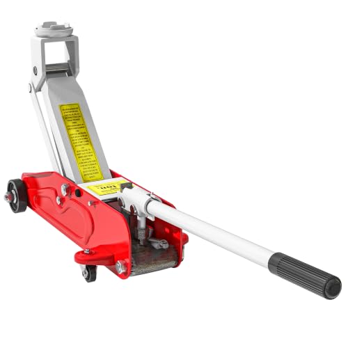 Image of HOMCOM Hydraulic Car Jack Low Profile Trolley Jack 2 Ton Quick Lift Red