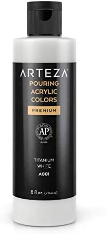 ARTEZA Acrylic Pouring Paint, 8 oz (236 ml), A702 Bronze, High-Flow Acrylic Paint, No Mixing Needed, Paint for Pouring on Canvas, Glass, Paper, Wood, Tile, and Stones