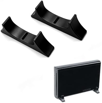 2-Pack Vertical Stand for Compatible with Wii U Console, Cooling Base, Stable Horizontal Support Holder (Black) image 5