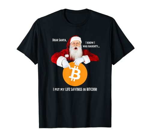 Questo divertente Natale Bitcoin Caro Babbo Natale, so che ero cattivo... Ho messo i miei risparmi di vita in BITCOIN! Farà sorridere qualsiasi fan delle criptovalute!