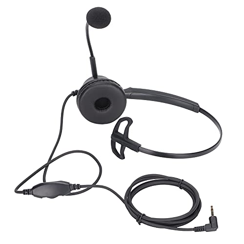 Auriculares de 2,5 mm H600 con micrófono y volumen ajustable para teléfonos fijos