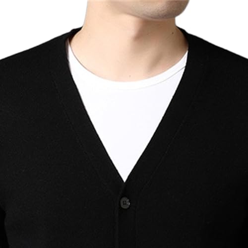 Mens V Neck Slim Cardigans Basic Designed Cotton Pockets Cardigan Long Sleeve Button Down Casual Knitted Sweater3