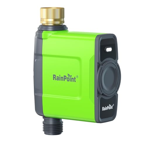 RAINPOINT Bewässerungscomputer WLAN ohne Antennen-Gateway, Muss mit HWG023/HWG040 Gateway Verwendet Werden (2.4GHz WLAN), IP65 Bewässerungssteuerung WLAN mit Messingeinlass, für Garten