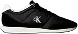 Calvin Klein Runner Sneaker Hombre Retro Mix con Logotipo, Negro (Black/Bright White), 43