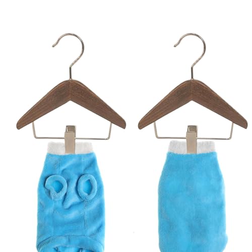 Samuliy Perchero para ropa para mascotas, soporte de madera antideslizante para ropa de mascotas, 2 piezas, organizador de almacenamiento multifunción para ropa de perros pequeños