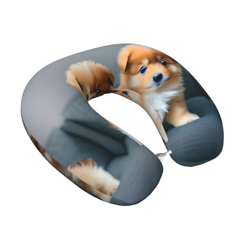 Almohada ergonómica de poliéster negra para viajes miniatura 2