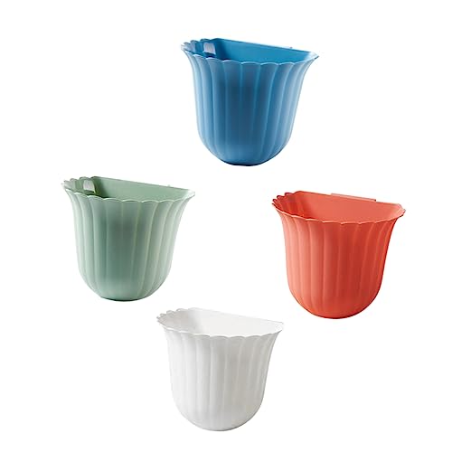 Contenedor de basura colgante de 4 piezas forma de flor