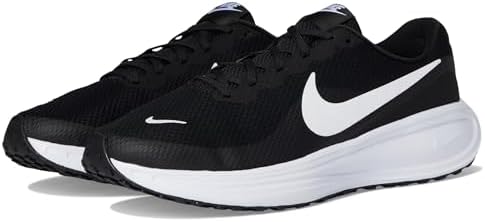 Nike Tênis de corrida masculino Revolution 8 Road, Preto/branco e...