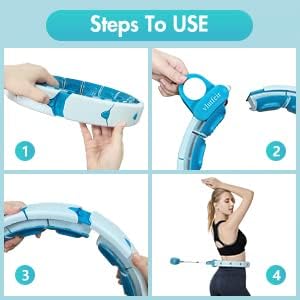 vlutfeir Smart Weighted Infinity Hula Hoop with Ball, 2-in-1 Fitness Non-Fall Hoola Hoop for Adults&Kids Exercise,Adjustable Knots,3.3lbs Gravity Ball for Better Weight Loss