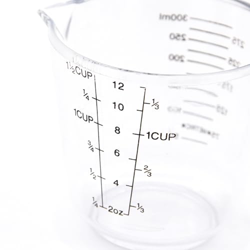 Vaso medidor plástico 1.5 tazas con agarre y pico miniatura 3