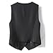 FindThy Women's Waistcoat Vest V Neck Button Down Fashion Dressy Blazer Jacket (4054-Black-L-LB)