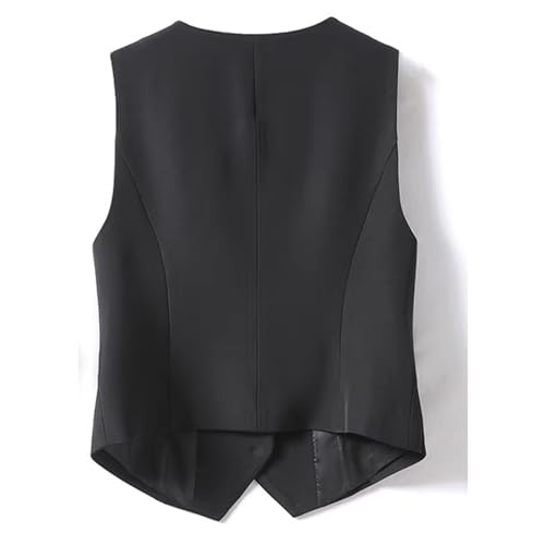 FindThy Women's Waistcoat Vest V Neck Button Down Fashion Dressy Blazer Jacket2