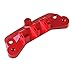 2Pcs Vgoohobby Aluminum Alloy Upper Tie Rod Mount Fixed Pull Rod Bracket Base Compatible with 1/8 Losi LMT 4WD Solid Axle RC Monster Car (Red)
