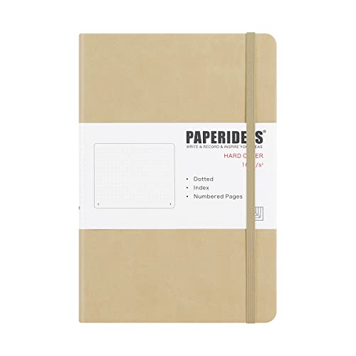 PAPERIDEAS ノート A5 ハードカバー (ドット, サンド)の商品画像（Amazon）
