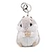 Ogquaton Colgante del bolso del animal de peluche lindo del hámster de la calidad del llavero de la calidad superior para el bolso, gris claro
