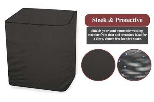 Image of The Furnishing Tree Polyester Waterproof Semi Automatic Washing Machine Cover Compatible for Super General 8 Kg & 9 Kg, DxWxH In Cms: ( 51x83.8x96.5 ), Military