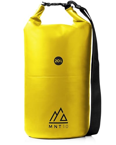 MNT10 Dry Bag Premium Packsack wasserdicht mit Tragegurt I Dry Bags Waterproof in 10l oder 20l I Wasserfeste Tasche für Reisen, Outdoor und Camping I Seesack robust und widerstandsfähig