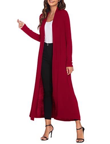 Image of Bluetime Women Floor Length Open Front Cardigan
