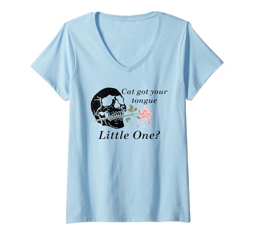 Donna Cat Got Your Tongue Little Mouse Smut Book Run Little Mouse Maglietta con Collo a V