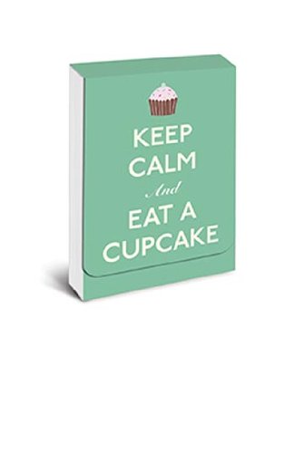 Graphique "Keep Calm and Eat a Cupcake" Pocket Notes – Pocket Notebook with Green Sprinkle Cupcake Theme and Matching Magnetic Case, 75 Full Color Pages, 3" x 4"
