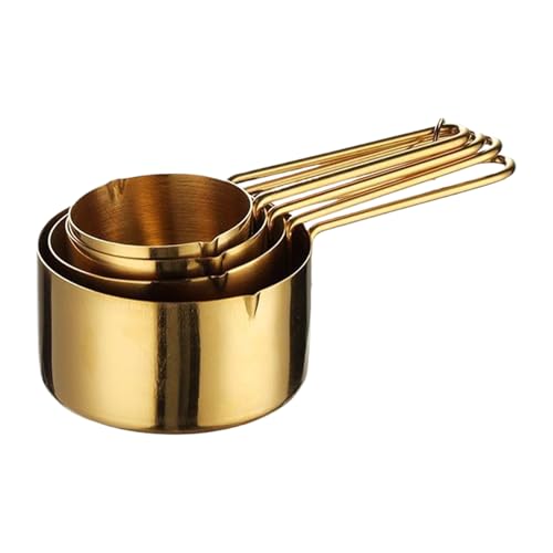 Vasos medidores, utensilios de medición de cocina de doble escala, tazas medidoras apilables, para ingredientes secos y líquidos, granos de café, condimentos, condimentos, leche,