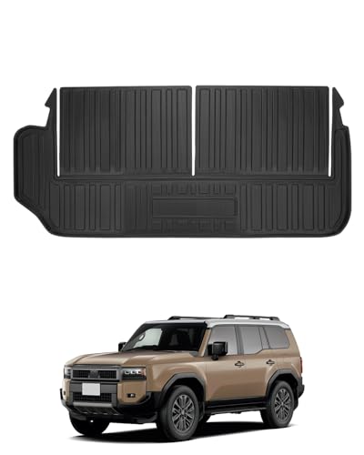 Mixsuper ランクル250 ラゲッジマット 7人乗り ランドクルーザー250系 ラゲッジトレイ 防水 トランクマット 3D ラゲッジボード ランクル250 カスタムパーツ 2024年4月-現行 車種専用設計 立体成型 TPE素材 耐摩擦 耐汚れ 荷室